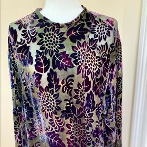 Hand dyed cut velvet tunic